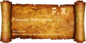 Pacsay Marianna névjegykártya